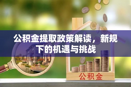永吉公积金提取政策解读，新规下的机遇与挑战
