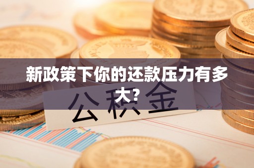 永吉新政策下你的还款压力有多大？